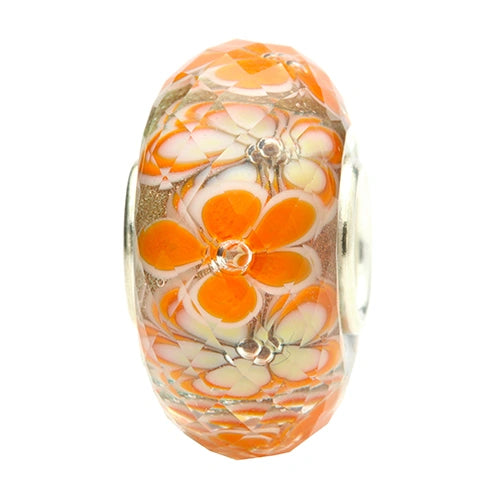Ogerbeads Vintage Flowers Fragments orange; gold glass Bead by The Alternative Bead. Your official Ogerbeads Retailer from Germany