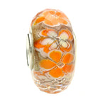 Ogerbeads Vintage Flowers Fragments orange; gold glass Bead by The Alternative Bead. Your official Ogerbeads Retailer from Germany