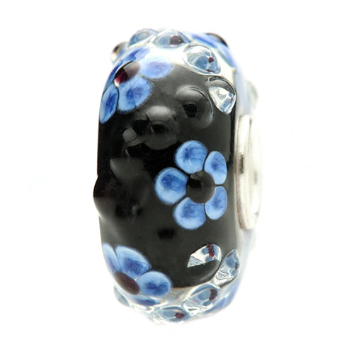 Ogerbeads Dark Night Flower Drops black and blue glass Bead by The Alternative Bead. Your official Ogerbeads Retailer from Germany