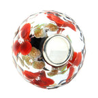 Ogerbeads Lipstick Onyx Gold Flowers Fragments black; red; gold glass Bead by The Alternative Bead. Your official Ogerbeads Retailer from Germany
