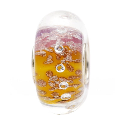 Ogerbeads Boho Diamonds Pixiedust pink; orange; gold glass Bead by The Alternative Bead. Your official Ogerbeads Retailer from Germany