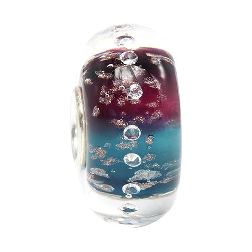 Ogerbeads Mauve Diamonds Pixiedust purple; blue glass Bead by The Alternative Bead. Your official Ogerbeads Retailer from Germany