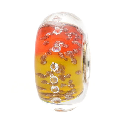 Ogerbeads Orange Amber Diamonds Pixiedust orange; red; gold glass Bead by The Alternative Bead. Your official Ogerbeads Retailer from Germany