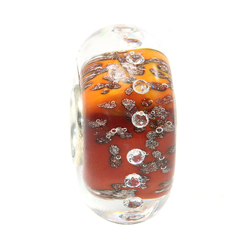 Ogerbeads Candy Apple Diamonds Pixiedust red; orange; gold glass Bead by The Alternative Bead. Your official Ogerbeads Retailer from Germany