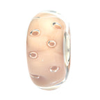 Ogerbeads Salmon Dewdrops pink; beige glass Bead by The Alternative Bead. Your official Ogerbeads Retailer from Germany