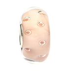 Ogerbeads Salmon Dewdrops pink; beige glass Bead by The Alternative Bead. Your official Ogerbeads Retailer from Germany