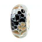 Ogerbeads Luxurious Flowers black; gold; white glass Bead by The Alternative Bead. Your official Ogerbeads Retailer from Germany