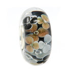 Ogerbeads Luxurious Flowers black; gold; white glass Bead by The Alternative Bead. Your official Ogerbeads Retailer from Germany