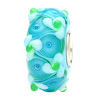 Ogerbeads SeaFoam Flower Field blue; green glass Bead by The Alternative Bead. Your official Ogerbeads Retailer from Germany