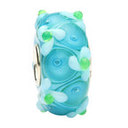 Ogerbeads SeaFoam Flower Field blue; green glass Bead by The Alternative Bead. Your official Ogerbeads Retailer from Germany