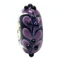 Ogerbeads Purple Glitter Blue Leaf Dots black and purple glass Bead by The Alternative Bead. Your official Ogerbeads Retailer from Germany