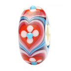 Ogerbeads Cherry Blossom Flower Hearts red; blue glass Bead by The Alternative Bead. Your official Ogerbeads Retailer from Germany