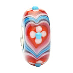 Ogerbeads Cherry Blossom Flower Hearts red; blue glass Bead by The Alternative Bead. Your official Ogerbeads Retailer from Germany
