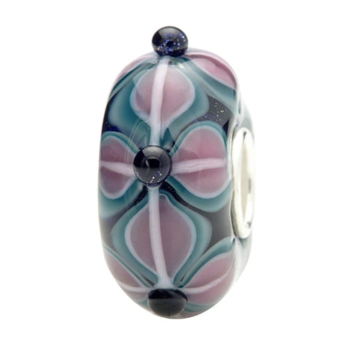 Ogerbeads Oriental Fire Flowers blue; purple glass Bead by The Alternative Bead. Your official Ogerbeads Retailer from Germany