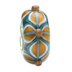 Ogerbeads Beach House Fire Flowers blue; yellow glass Bead by The Alternative Bead. Your official Ogerbeads Retailer from Germany