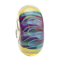 Ogerbeads Exotic Chrysantium blue and yellow glass Bead by The Alternative Bead. Your official Ogerbeads Retailer from Germany
