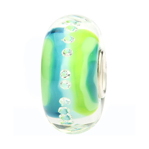 Ogerbeads Bermuda Diamonds green; blue glass Bead by The Alternative Bead. Your official Ogerbeads Retailer from Germany