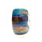 Ogerbeads Midnight GoldRush blue; gold glass Bead by The Alternative Bead. Your official Ogerbeads Retailer from Germany