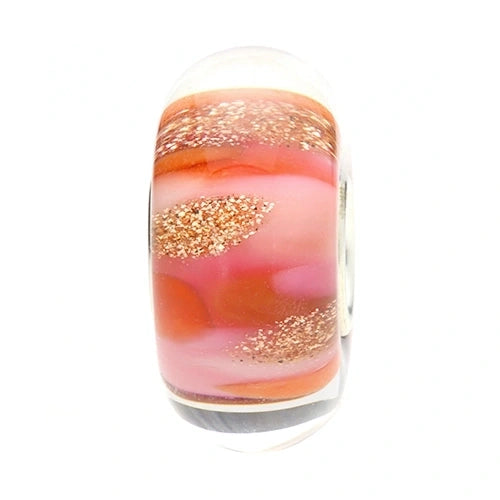 Ogerbeads Rosy GoldRush orange; pink; gold glass Bead by The Alternative Bead. Your official Ogerbeads Retailer from Germany