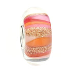 Ogerbeads Rosy GoldRush orange and pink and gold glass Bead by The Alternative Bead. Your official Ogerbeads Retailer from Germany