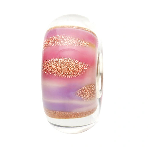 Ogerbeads Ballet GoldRush purple; white; gold glass Bead by The Alternative Bead. Your official Ogerbeads Retailer from Germany