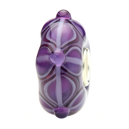 Ogerbeads Violetta Blue Fire Flowers blue; purple glass Bead by The Alternative Bead. Your official Ogerbeads Retailer from Germany