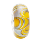 Ogerbeads Buttercup Vortessa yellow; white glass Bead by The Alternative Bead. Your official Ogerbeads Retailer from Germany