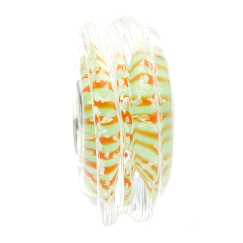 Ogerbeads Poison Pumpkin Moonlight Magic Light green; orange glass Bead by The Alternative Bead. Your official Ogerbeads Retailer from Germany