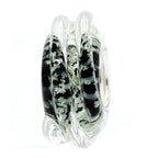 Ogerbeads Zebra Moonlight Magic Light black; white; glow-in-the-dark glass Bead by The Alternative Bead. Your official Ogerbeads Retailer from Germany