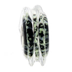 Ogerbeads Zebra Moonlight Magic Light black; white; glow-in-the-dark glass Bead by The Alternative Bead. Your official Ogerbeads Retailer from Germany