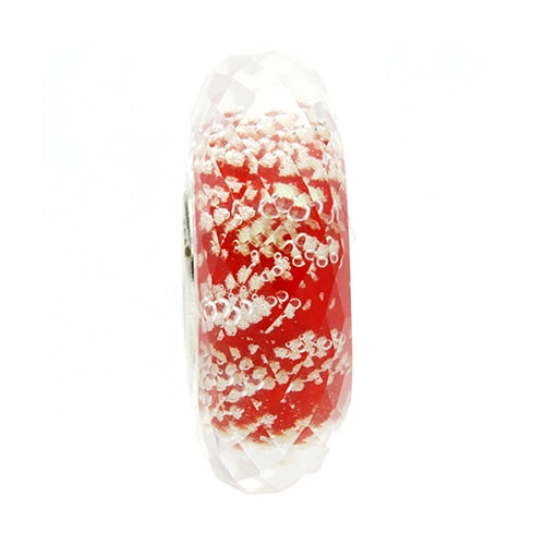 Ogerbeads Scarlet Slim Moonlight Fragments red; glow-in-the-dark glass Spacer by The Alternative Bead. Your official Ogerbeads Retailer from Germany