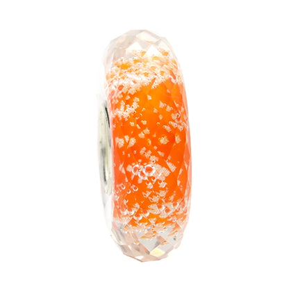 Ogerbeads Pumpkin Slim Moonlight Fragments orange; glow-in-the-dark glass Spacer by The Alternative Bead. Your official Ogerbeads Retailer from Germany