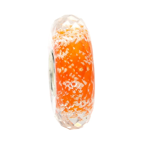 Ogerbeads Pumpkin Slim Moonlight Fragments orange; glow-in-the-dark glass Spacer by The Alternative Bead. Your official Ogerbeads Retailer from Germany