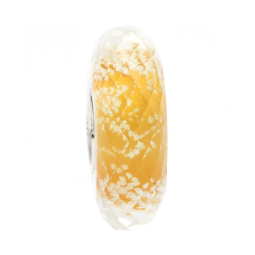 Ogerbeads Amber Sunrise Slim Moonlight Fragments yellow; glow-in-the-dark glass Spacer by The Alternative Bead. Your official Ogerbeads Retailer from Germany