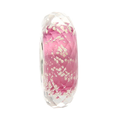 Ogerbeads Dark Rose Slim Moonlight Fragments pink; glow-in-the-dark glass Spacer by The Alternative Bead. Your official Ogerbeads Retailer from Germany