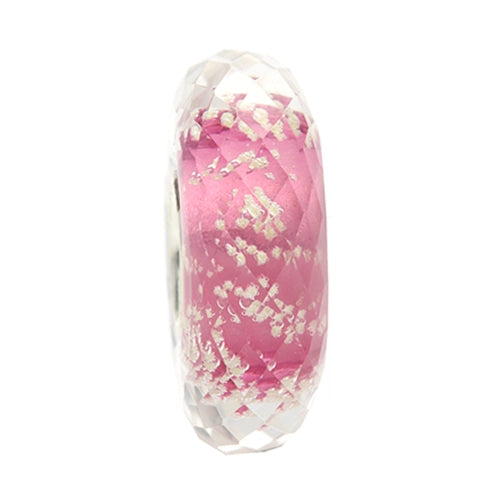 Ogerbeads Dark Rose Slim Moonlight Fragments pink; glow-in-the-dark glass Spacer by The Alternative Bead. Your official Ogerbeads Retailer from Germany