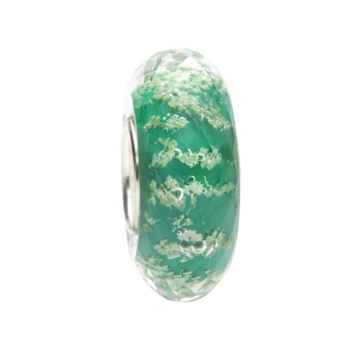 Ogerbeads Pacific Slim Tiny Moonlight Fragments glow-in-the-dark; green glass Spacer by The Alternative Bead. Your official Ogerbeads Retailer from Germany