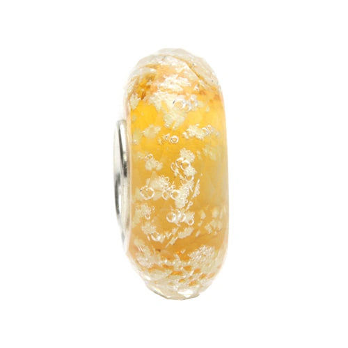 Ogerbeads Amber Sunrise Slim Tiny Moonlight Fragments glow-in-the-dark; yellow glass Spacer by The Alternative Bead. Your official Ogerbeads Retailer from Germany