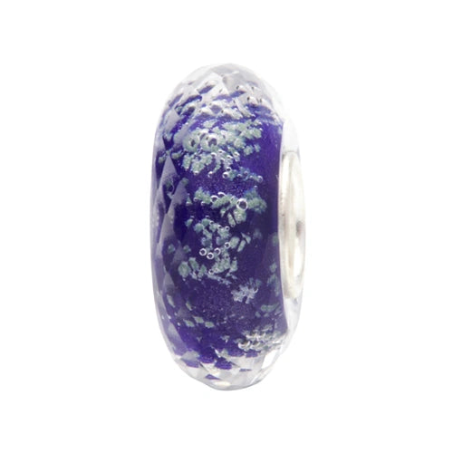 Ogerbeads Delft Blue Slim Tiny Moonlight Fragments glow-in-the-dark; blue; purple glass Spacer by The Alternative Bead. Your official Ogerbeads Retailer from Germany