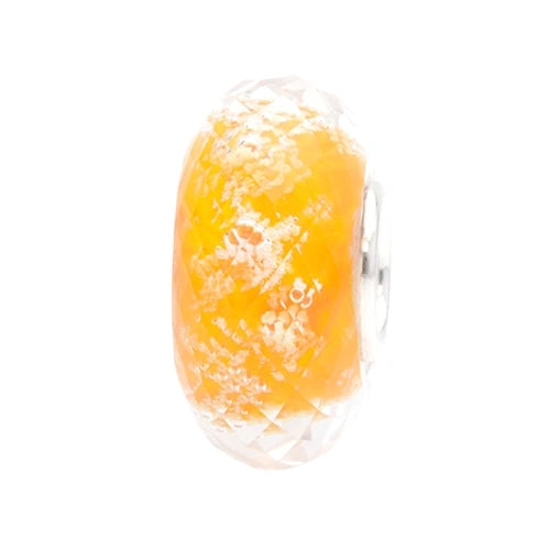 Ogerbeads Mango Tiny Moonlight Fragments glow-in-the-dark; orange glass Spacer by The Alternative Bead. Your official Ogerbeads Retailer from Germany