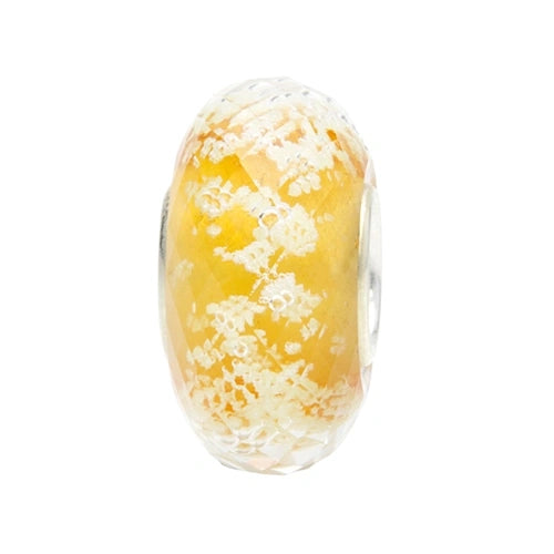 Ogerbeads Amber Sunrise Tiny Moonlight Fragments glow-in-the-dark; yellow glass Spacer by The Alternative Bead. Your official Ogerbeads Retailer from Germany