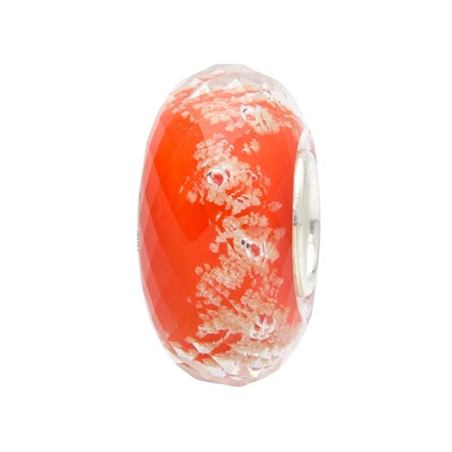 Ogerbeads Tangerine Tiny Moonlight Fragments glow-in-the-dark; orange glass Spacer by The Alternative Bead. Your official Ogerbeads Retailer from Germany