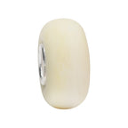 Ogerbeads Lemon Cream Tiny Mist Elemental gray glass Bead by The Alternative Bead. Your official Ogerbeads Retailer from Germany