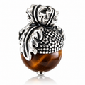Aurora Charm Oak Acorn with Tiger Eye Gemstone Charm silver; brown; bronze sterling-silver; natural-stone Bead by The Alternative Bead. Your official Aurora Charm Retailer from Germany