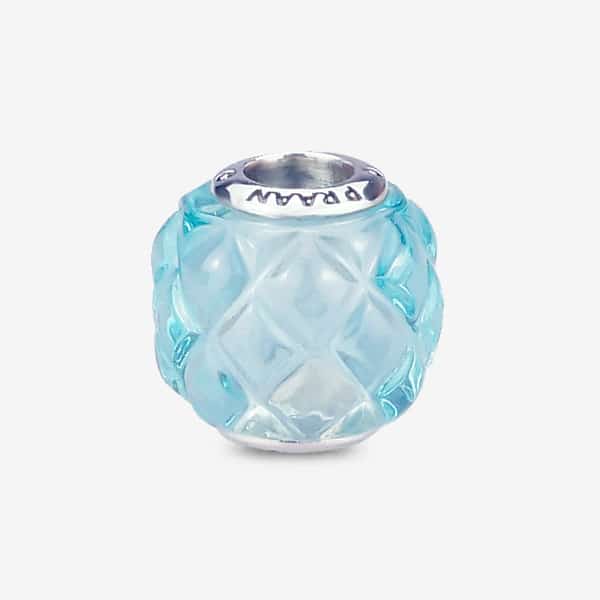 Ocean Blue Studded Pin Pyramid Crystalline Charm