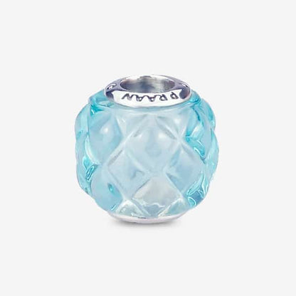 Ocean Blue Studded Pin Pyramid Crystalline Charm