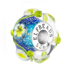 Elfbeads Ocean Frangipani Bloom blue; green glass Bead by The Alternative Bead. Your official Elfbeads Retailer from Germany