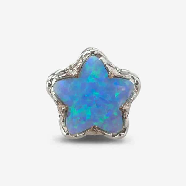 Praan Opalescent Stardust Under the Sea Charm V2 silver and blue natural-stone Bead by The Alternative Bead. Your official Praan Retailer from Germany