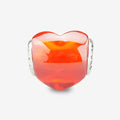 Praan Lava Lamp Heart Charm silver sterling-silver Bead by The Alternative Bead. Your official Praan Retailer from Germany