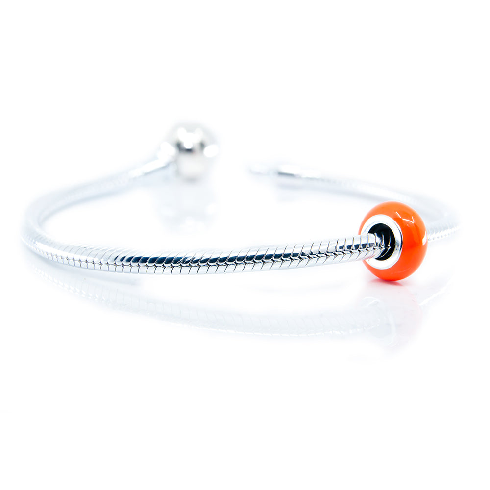 Aurora Charm Orange Universal Enamel Stopper orange sterling-silver; enamel Stopper by The Alternative Bead. Your official Aurora Charm Retailer from Germany